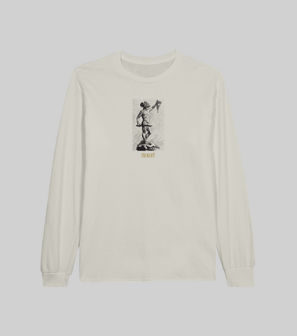 🏛️ Long Sleeve T-Shirt Perseus & Medusa - BEIGE