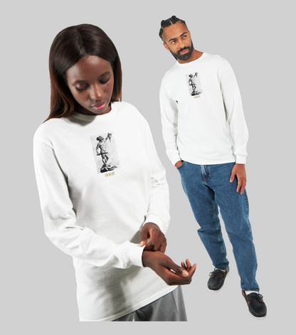 🏛️ Long Sleeve T-Shirt Perseus & Medusa - WHITE